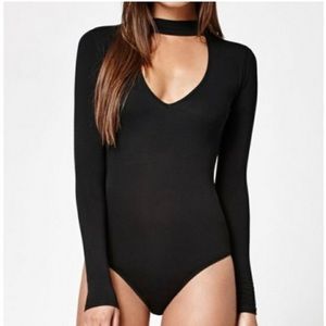 Kendall & Kylie black long sleeve bodysuit